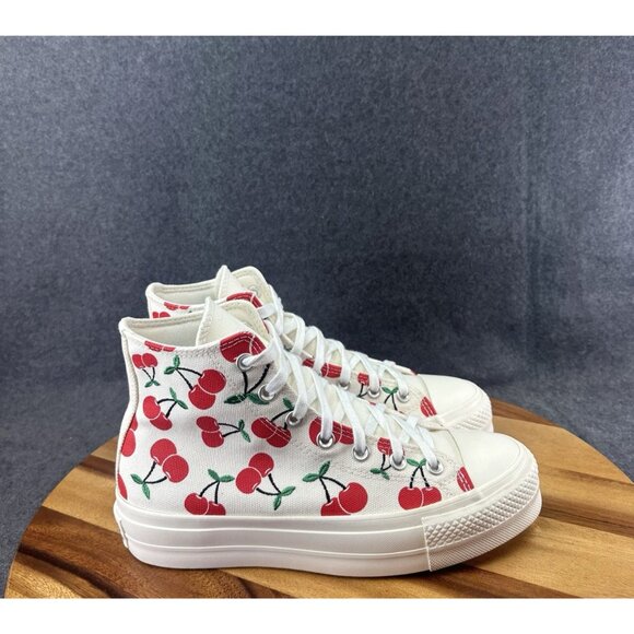Converse Chuck Taylor All Star Lift Platform Cherries Womens Size 9 (A08096C) - Picture 1 of 9